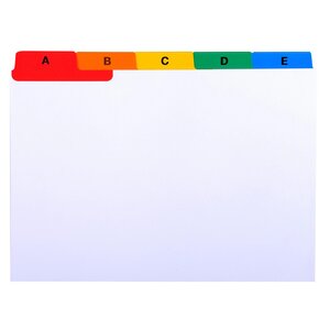 Intercalaires Pour Boite À Fiches  Imprimés De A À Z Carte Blanche 160g 25 Compartiments- A6 - Blanc - X 10 - Exacompta