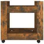 vidaXL Chariot de bureau Chêne fumé 60x45x60 cm Bois d'ingénierie