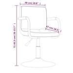 vidaXL Chaises pivotantes à manger lot de 4 gris clair velours