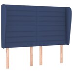 vidaXL Sommier à lattes de lit avec matelas Bleu 140x190 cm Tissu