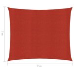 vidaXL Voile d'ombrage 160 g/m² Rouge 7x7 m PEHD