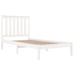 vidaXL Cadre de lit sans matelas blanc bois massif 100x200 cm