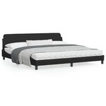 vidaXL Cadre de lit sans matelas noir 200x200 cm tissu
