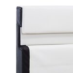vidaXL Cadre de lit avec LED Blanc Similicuir 180 x 200 cm