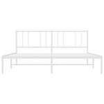 vidaXL Cadre de lit métal avec tête de lit blanc 200x200 cm