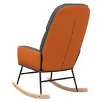vidaXL Chaise à bascule Gris foncé Tissu