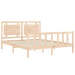 vidaXL Cadre de lit avec tête de lit 160x200 cm bois massif