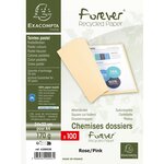 Paquet De 100 Chemises Forever® 170 100  Recyclé - 24x32cm - Rose - X 5 - Exacompta