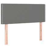 vidaXL Sommier à lattes de lit avec matelas et LED Gris foncé 90x190cm