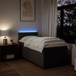 vidaXL Sommier à lattes de lit avec matelas Marron foncé 100x200 cm