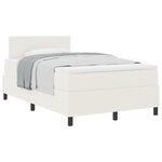 vidaXL Lit à Ressorts avec Matelas en Crème 120x200 cm Tissu en Velours Côtelé