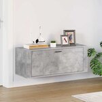 vidaXL Armoire à chaussures murale Gris béton 100x35x38 cm