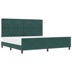 Frame de lit vidaXL Vert foncé 200x200 cm Velours