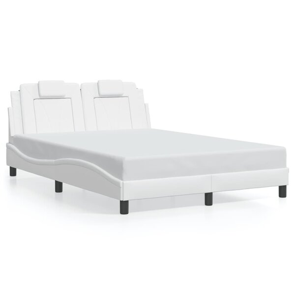 vidaXL Cadre de lit sans matelas blanc 140x200 cm similicuir