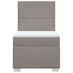vidaXL Sommier à lattes de lit avec matelas Taupe 90x200 cm Tissu