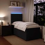 vidaXL Sommier à lattes de lit et matelas Noir 80x200 cm Velours