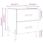 vidaXL Tables de chevet 2 Pièces sonoma gris 40x35x47 5 cm