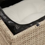 vidaXL Salon de jardin avec coussins 4 Pièces beige résine tressée