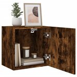 vidaXL Meuble TV mural chêne fumé 40 5x30x40 cm bois d'ingénierie
