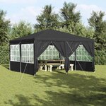 vidaXL Tente de fête avec 8 parois latérales Anthracite 4x4 m PE