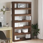 vidaXL Bibliothèque Chêne marron Bois d'ingénierie 100 x 30 x 198 cm