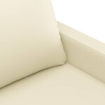 vidaXL Ensemble de canapés 4 Pièces avec coussins Crème Similicuir