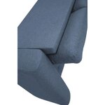 Canapé d'angle fixe réversible 4 places - Tissu Bleu - 245 x 150 x 86 cm