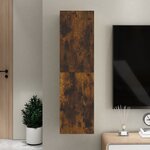 vidaXL Meuble TV mural Chêne fumé 30 5x30x110 cm