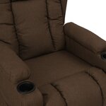 vidaXL Fauteuil inclinable Marron Tissu