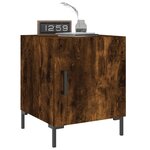 vidaXL Tables de chevet 2 Pièces chêne fumé 40x40x50 cm bois d'ingénierie