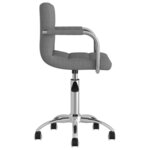 Chaise fauteuil siège pivotante de bureau informatique étude clair tissu gris 02_0024114