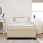 vidaXL Lit à ressorts avec matelas beige 120x200 cm en velours côtelé