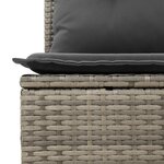 Ensemble de canapé de jardin 9 pièces avec coussins gris poly rotin vidaXL