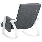 vidaXL Chaise à bascule Gris foncé Tissu