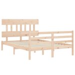 vidaXL Cadre de lit sans matelas bois massif