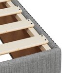 vidaXL Cadre de lit Gris clair 90x190 cm Tissu