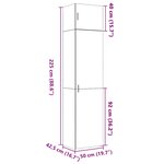 vidaXL Armoire de rangement mince gris béton 50x42 5x225 cm