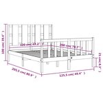 vidaXL Cadre de lit sans matelas 120x200 cm bois de pin massif