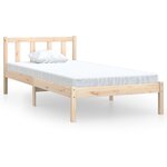 vidaXL Cadre de lit bois de pin massif 75x190 cm petit simple