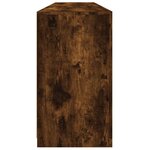 vidaXL Buffet avec lumières LED chêne fumé 162x37x67 cm