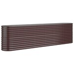 vidaXL Lit surélevé de jardin Acier enduit de poudre marron