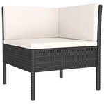 Salon de jardin meuble d'extérieur ensemble de mobilier 2 pièces avec coussins résine tressée noir 02_0015906
