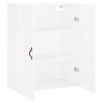 vidaXL Armoire murale blanc brillant 69 5x34x90 cm