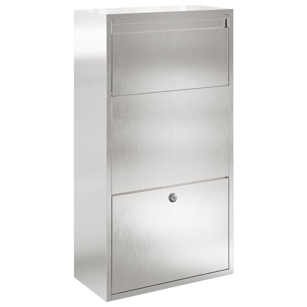 vidaXL Boîte aux lettres de dépôt 44x22x82 cm Acier inoxydable