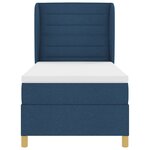 Lit coffre avec matelas vidaXL Bleu 100x200 cm en tissu