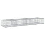 vidaXL Panier gabion avec couvercle 400x100x50 cm fer galvanisé