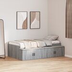 vidaXL Cadre de lit Grey Sonoma 90x190 cm