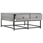 vidaXL Table basse sonoma gris 80x80x40 cm bois d'ingénierie