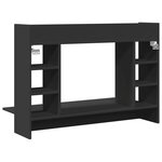 Bureau table poste de travail meuble d'ordinateur informatique étude mural 105 x 48 x 75 cm bois d'ingénierie noir 02_0023880