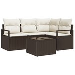 vidaXL Ensemble de canapé de jardin 4 pièces avec coussins gris en poly rotin